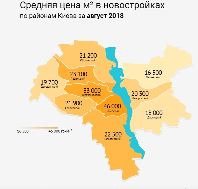 Середня вартість квадратного метру у новобудовах Києва протягом 12 місяців піднялась на 8% – дослідження Середня вартість квадратного метру у новобудовах Києва протягом 12 місяців піднялась на 8% – дослідження