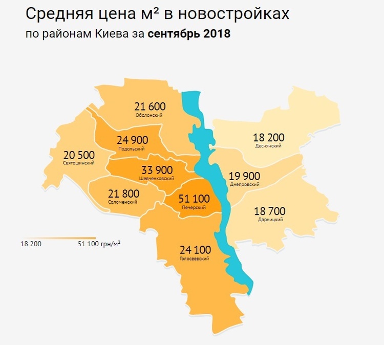 Середня вартість 1 кв м у новобудовах Києва зросла на 5% протягом місяця Середня вартість 1 кв м у новобудовах Києва зросла на 5% протягом місяця