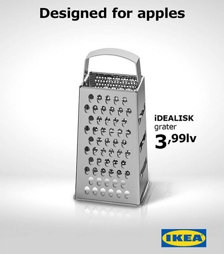 IKEA пожартувала над Apple за допомогою терки для овочів IKEA пожартувала над Apple за допомогою терки для овочів