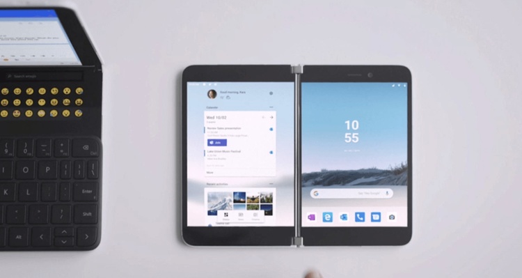 Microsoft представила смартфон з двома екранами Surface Duo Microsoft представила смартфон з двома екранами Surface Duo