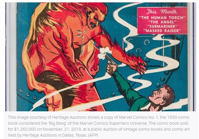 Найперший комікс Marvel 1939 року продано на аукціоні за $1,3 млн Найперший комікс Marvel 1939 року продано на аукціоні за $1,3 млн