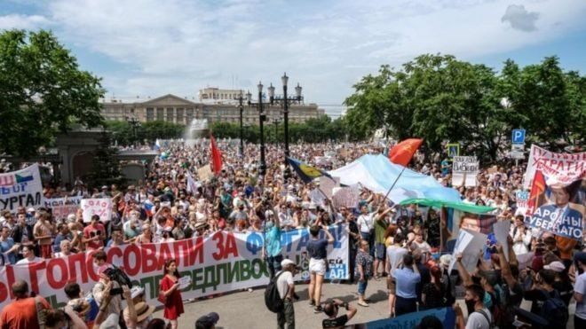 У Хабаровську 15 днів тривають мітинги У Хабаровську 15 днів тривають мітинги
