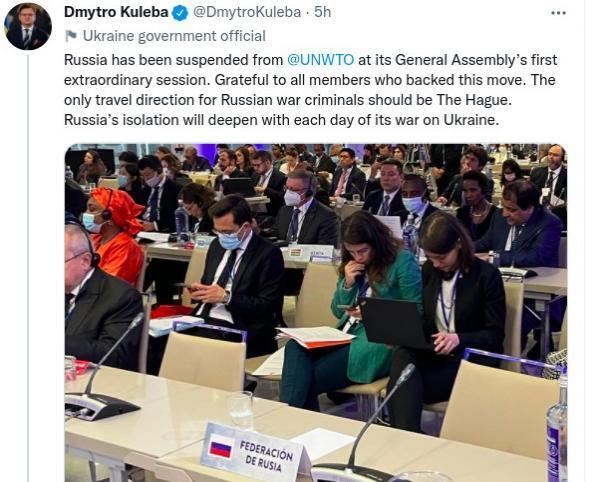 Росію виключили із Всесвітньої туристичної організації ООН Росію виключили із Всесвітньої туристичної організації ООН