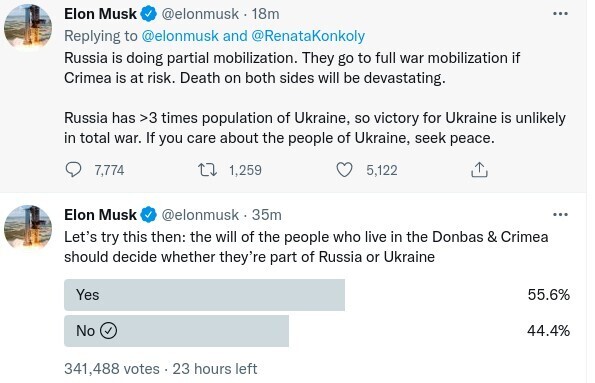 На тлі пропозицій Маска віддати росії Крим акції Tesla впали на 10% На тлі пропозицій Маска віддати росії Крим акції Tesla впали на 10%