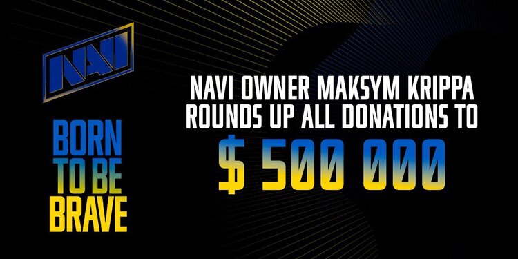Власник NAVI Максим Кріппа округлив зібрану на благодійному турнірі суму до півмільйона доларів Власник NAVI Максим Кріппа округлив зібрану на благодійному турнірі суму до півмільйона доларів