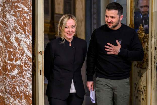 Зеленський в Італії зустрівся з Папою Римським, прем'єр-міністеркою та президентом Зеленський в Італії зустрівся з Папою Римським, прем'єр-міністеркою та президентом