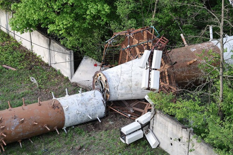 По Харківській телевежі вдарили ракетою Х-59, ступінь пошкоджень встановлюють По Харківській телевежі вдарили ракетою Х-59, ступінь пошкоджень встановлюють