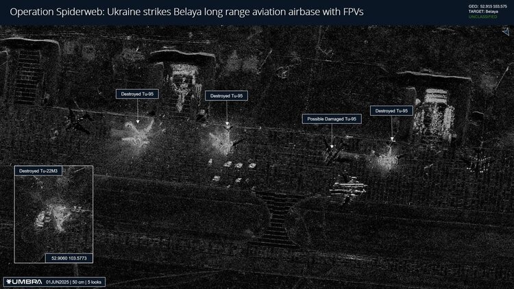 У мережі з'явились супутнікові знімки результату роботи СБУ по ураженню стратегічної авіації рф У мережі з'явились супутнікові знімки результату роботи СБУ по ураженню стратегічної авіації рф