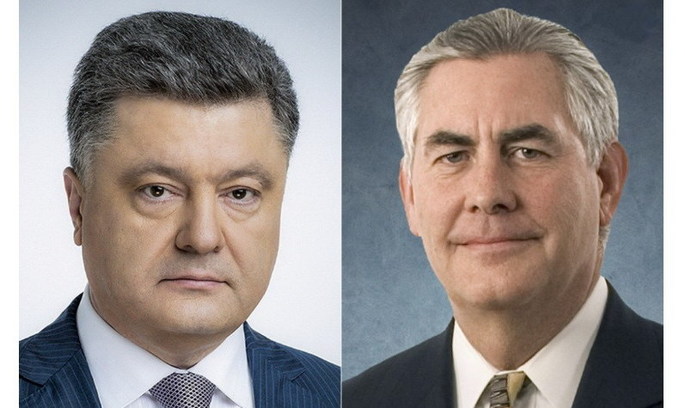 фото з офіційного сайту Президента України Порошенко запропонував Тіллерсону розмістити на Донбасі миротворців