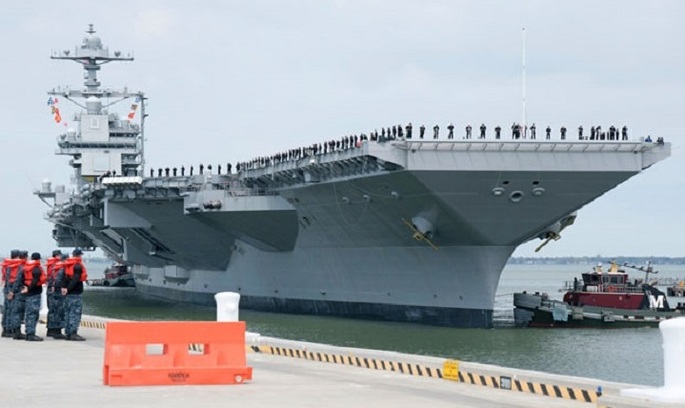 фото US NAVY США спустили на воду 1/6 цьогорічного військового бюджету РФ (ВІДЕО)