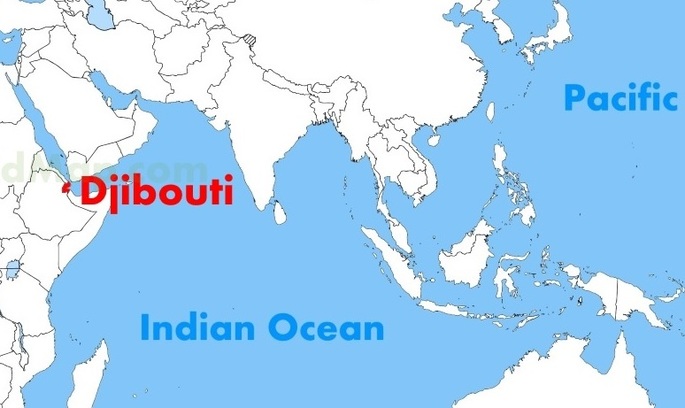 карта http://ontheworldmap.com Китай відкриє першу військову базу за кордоном