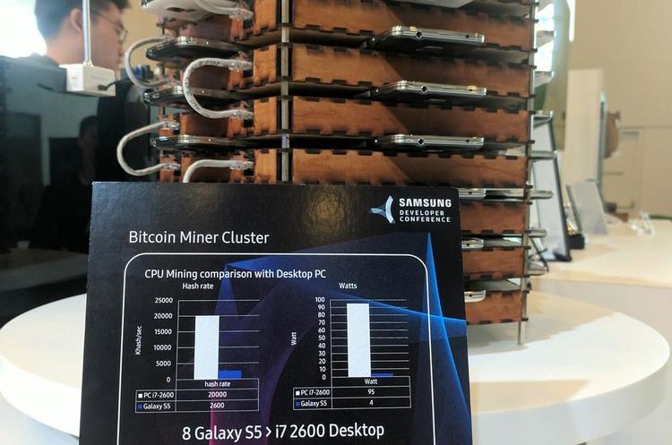 Samsung збудувала майнінг-ферму зі старих смартфонів Samsung збудувала майнінг-ферму зі старих смартфонів