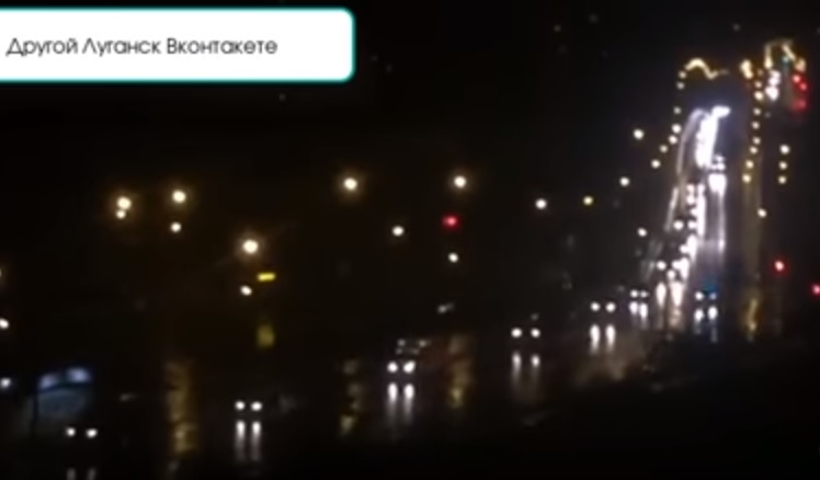 скрін-шот Youtube У Луганськ в'їхала колона військової техніки (ВІДЕО)