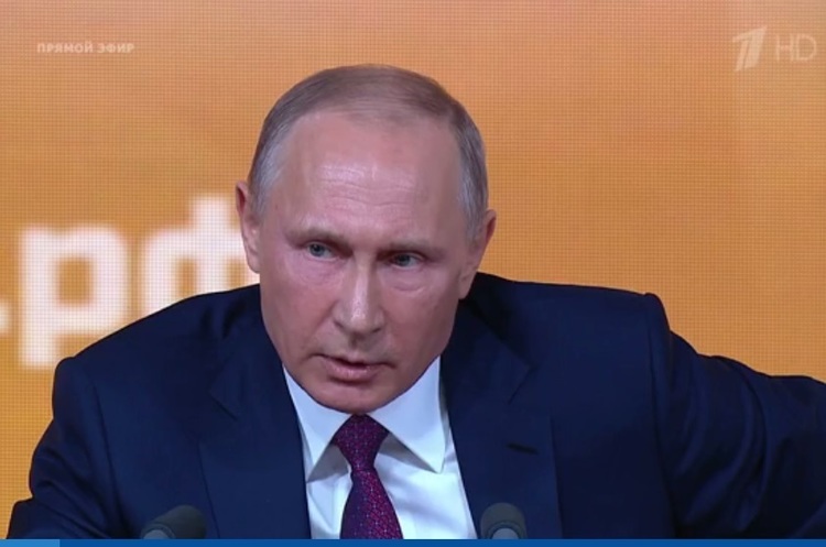 скрін-шот 1tv.ru З Трампом – на «ти», в ядерній програмі КНДР винні США, а про Смоленську трагедію краще мовчати: головні тези Путіна