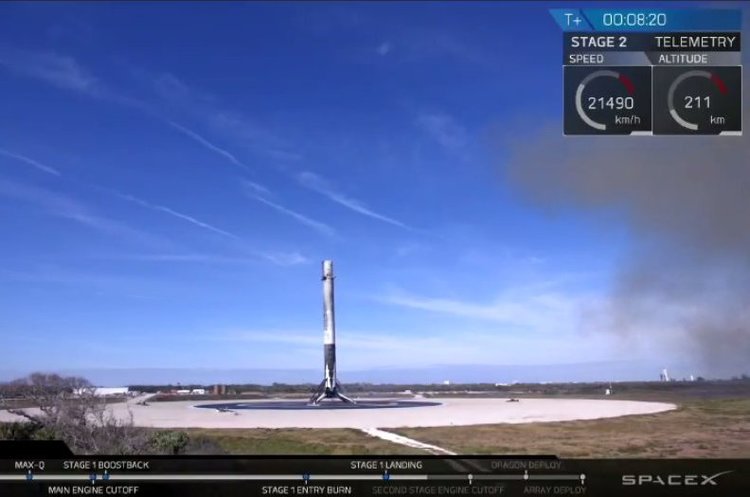 SpaceX відправила космічний корабель за допомогою багаторазової ракети-носія SpaceX відправила космічний корабель за допомогою багаторазової ракети-носія