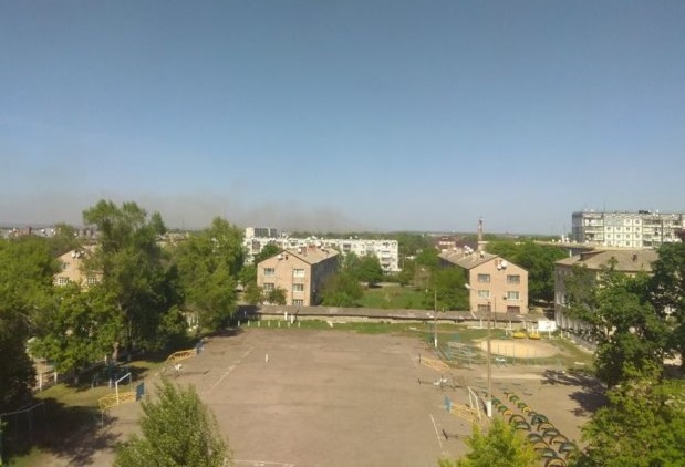 фото twitter.com/slobozhanyn У Балаклії знову лунають вибухи – почалася пожежа на складах (ОНОВЛЮЄТЬСЯ)