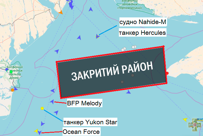 фото mil.in.ua Росіяни заблокували північно-західну частину Чорного моря