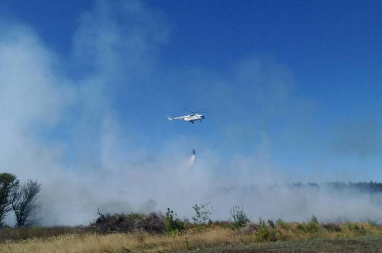 Фото: ДСНС ДСНС: у Харківській області горіли 1,5 га сміттєзвалища