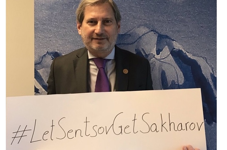 Twitter Johannes Hahn Єврокомісар закликав тимчасово звільнити Олега Сенцова для вручення премії Сахарова