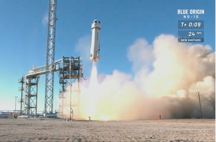 фото Twitter Blue Origin Blue Origin успішно здійснила випробування свого туристичного корабля New Shepard
