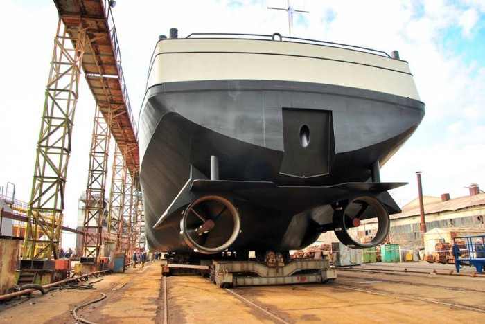 Фото: facebook.com/MykolaivShipbuilding Другий 110-метровий танкер для голландської компанії спустили на воду в Миколаєві