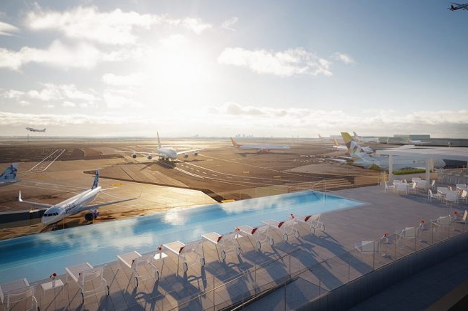 фото TWA Hotel/gazettco.com На даху аеропорту JFK у Нью-Йорку відкриють басейн