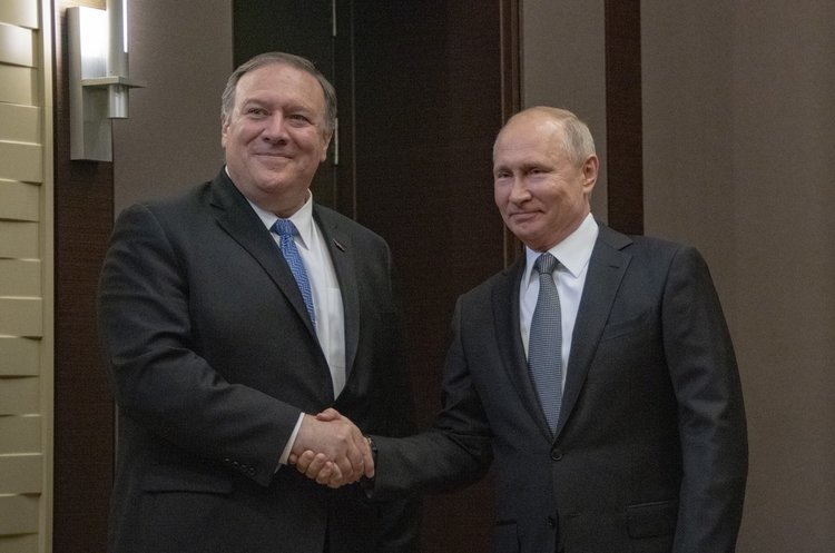 Майк Помпео, Владімір Путін «Прориву не відчувається»: Путін зустрівся із Помпео у Сочі