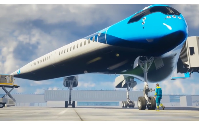 FlyingV Teaser KLM інвестує в розробку літака з пасажирськими салонами в крилах (ВІДЕО)