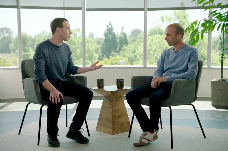 Інтернет, ШІ та майбутнє: про що Марк Цукерберг говорив з Ювалем Ноєм Харарі