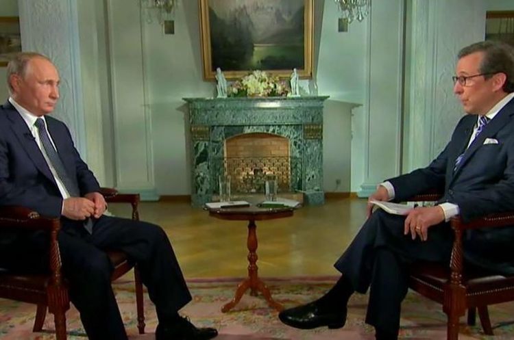 Фото: телеканал Fox News Інтерв'ю Путіна кореспонденту Fox News Уоллерсу номіноване на телепремію «Еммі»