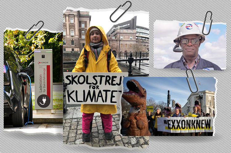 Eman Mohammed / 350.org, Facebook @gretathunbergsweden, oxy.com, pixabay, колаж Mind Сім днів нафти й газу: школярі проти егоїзму великого бізнесу, Нью-Йорк засуджує шахрайство нафтових гігантів, а аудитори зловживають довірою заради прибутку