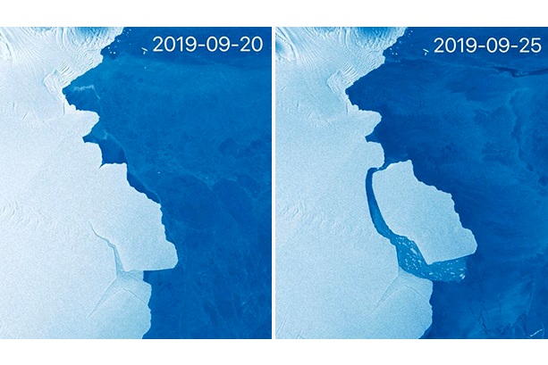 фото COPERNICUS DATA/SENTINEL-1/@STEFLHERMITTE Від Антарктиди відколовся льодовик вагою 315 млрд тонн