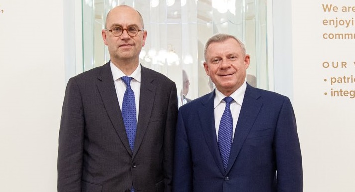 Рон ван Роден та Яків Смолій Представники МВФ зустрілися з керівництвом Нацбанку