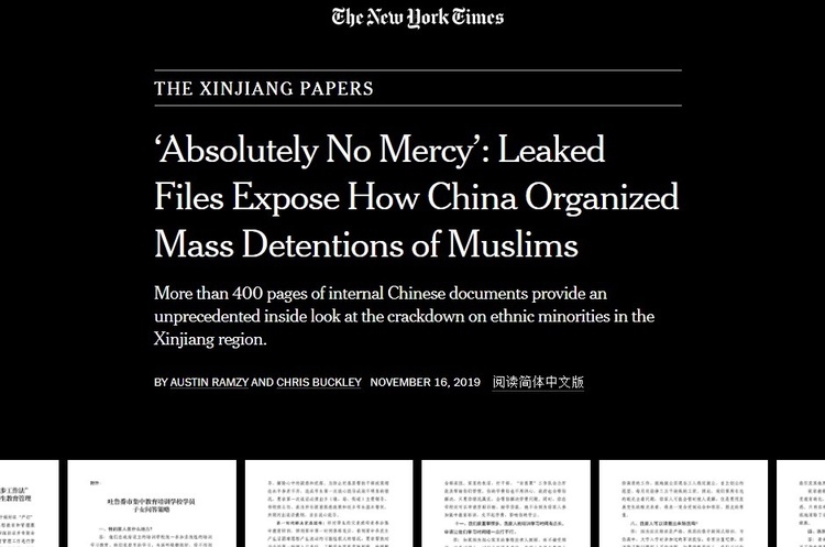 NYT опублікувала документи з планами щодо переслідування уйгурів у Китаї