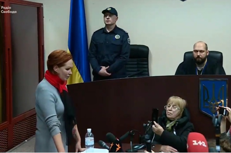 скрін-шот трансляції Справа Шеремета: суд визначився з запобіжним заходом для медика Юлії Кузьменко