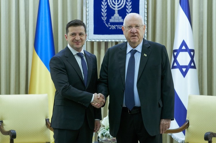 Президент України Володимир Зеленський та президент Ізраїлю Реувен Рівлін Товарообіг між Україною та Ізраїлем має зрости до $2 млрд - Зеленський