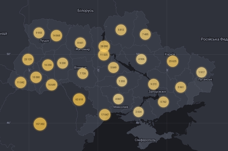 Поширення коронавірусної інфекції в Україні В Україні за добу 5 133 захворілих на COVID-19