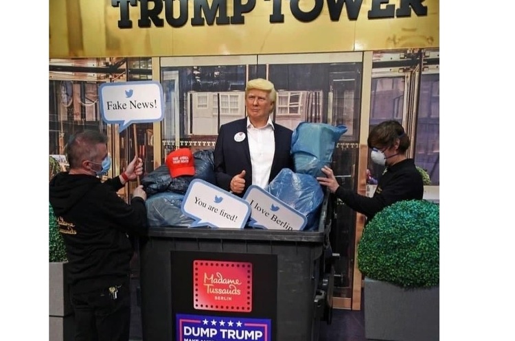 фото Madame Tussauds Berlin Німецький філіал музею мадам Тюссо відправив Дональда Трампа «на смітник»