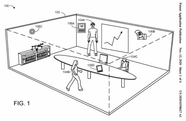 Microsoft Diagram, via USPTO Microsoft запатентує програму оцінки ефективності конференцій за позами і виразами облич учасників