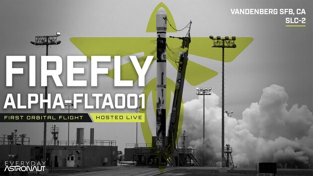 Україно-американська компанія Firefly Aerospace запустила ракету Alpha Україно-американська компанія Firefly Aerospace запустила ракету Alpha
