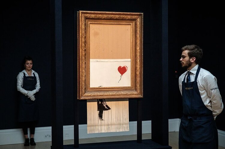 Картину Бенксі, порізану в шредері, знову виставлять на аукціон – вже дорожче