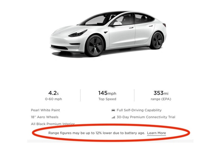 shop.tesla.com Tesla виставила на продаж нові автомобілі Model 3 зі старими акумуляторами