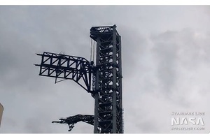 Маск показав «Мехазіллу» – 140-метрову вежу, яка ловитиме перший ступінь Starship