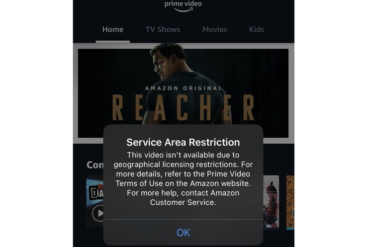 скрін-шот Amazon Prime Video заблокував росіянам доступ до фільмів і серіалів без всякого попередження