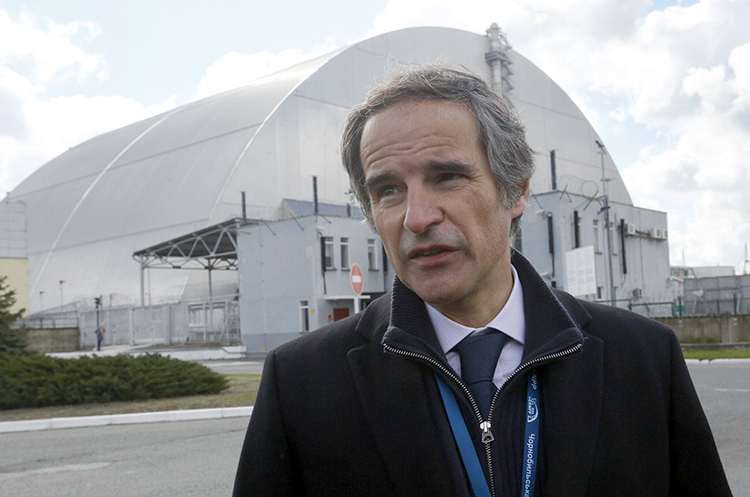 IAEA Director General Rafael Mariano Grossi The activity of the occupiers in the exclusion zone threatens to damage the insulation structures of the Chernobyl nuclear power plant