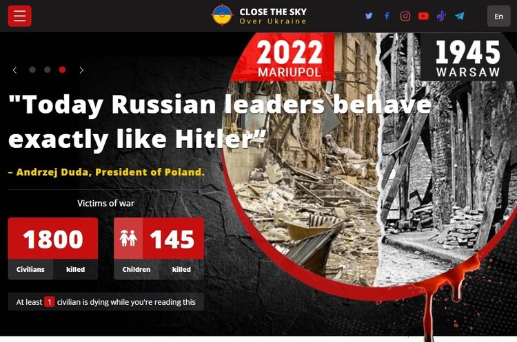 Close the sky over Ukraine - сайт про напрями допомоги Україні Close the sky over Ukraine - сайт про напрями допомоги Україні