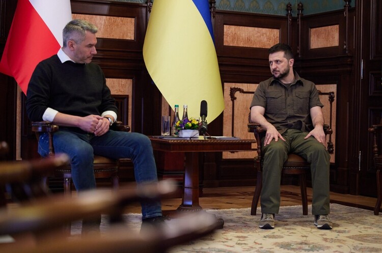 фото Офіційний сайт Президента України Візит до Києва канцлера Австрії: країна підтримає введення нафтового ембарго щодо агресора