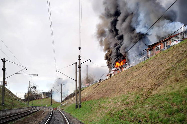 The enemy missiles hit near the railway in Lviv