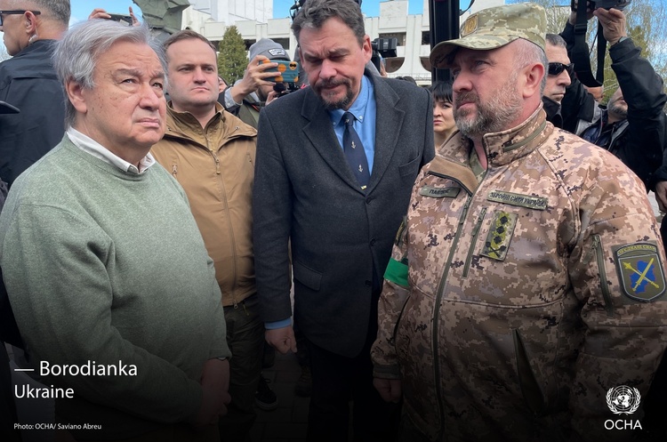 Генсекретар ООН приїхав у Бородянку Генсекретар ООН приїхав у Бородянку