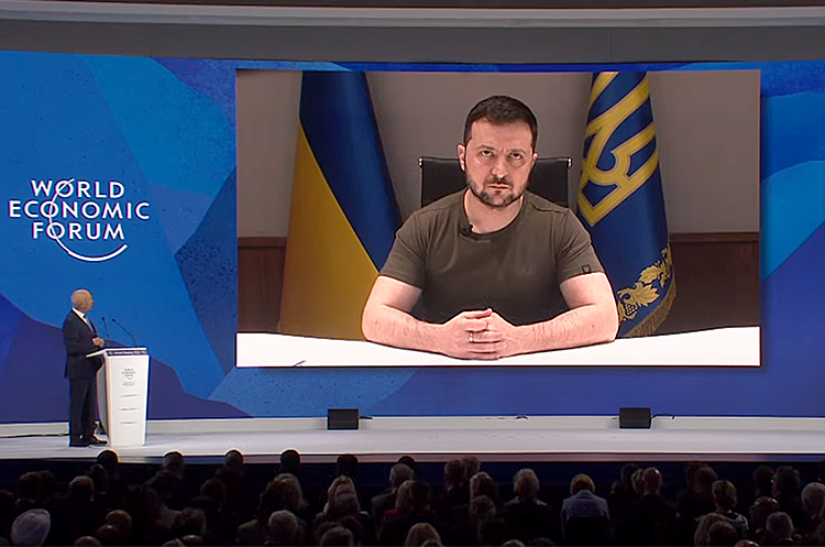 On new precedents of courage, unity and sanctions: Zelensky's speech at the economic forum in Davos